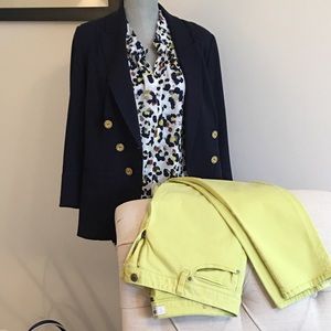 Cabi 5084 Citron Skinny Jeans Size 14 VGUC